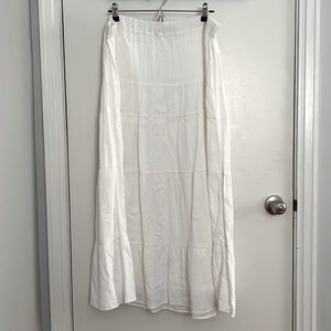 NWT Women’s J.Jill White Maxi Skirt - Large